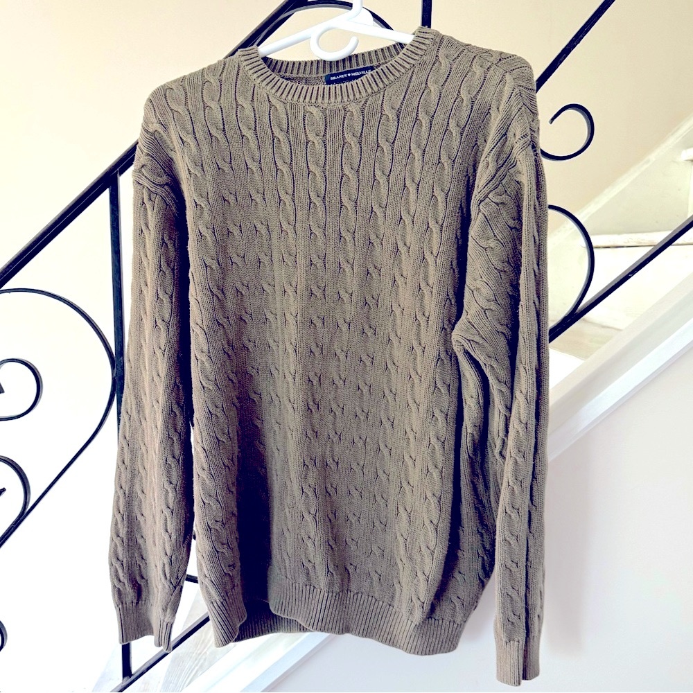 Brandy Melville Brianna Olive Crewneck Sweater